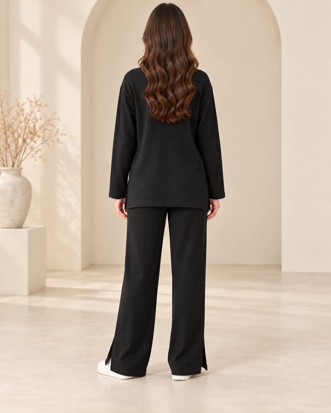 Ribbed Side Slit Set