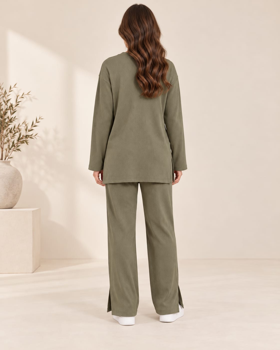 Ribbed Side Slit Set