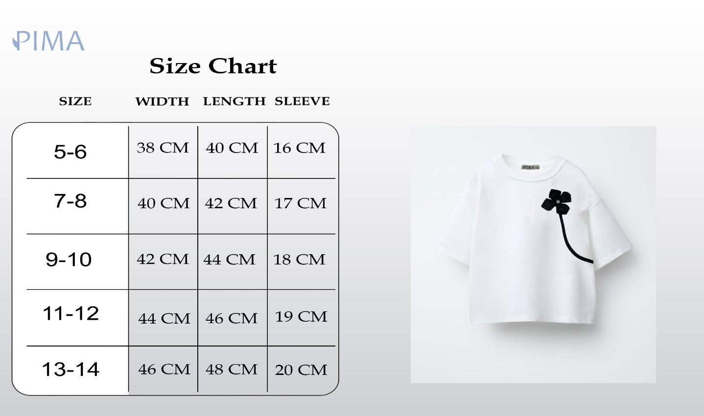 Girls Flowers Shirt |White