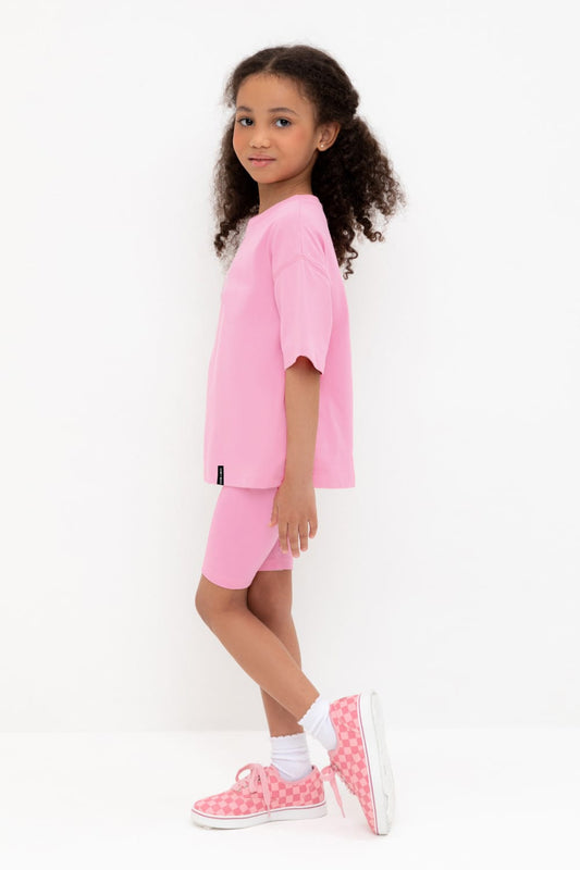 Biker Shorts Set In Pink