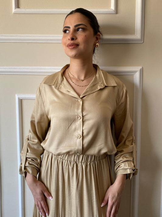 Flowing Shirt | Beige