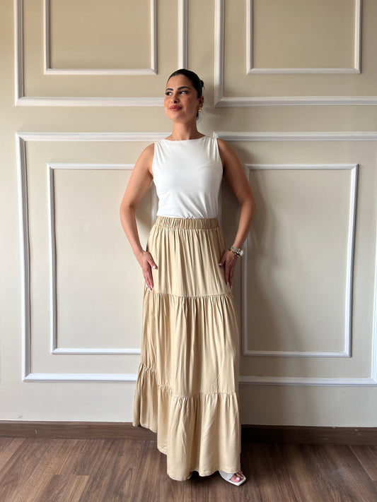 Maxi Skirt | Beige