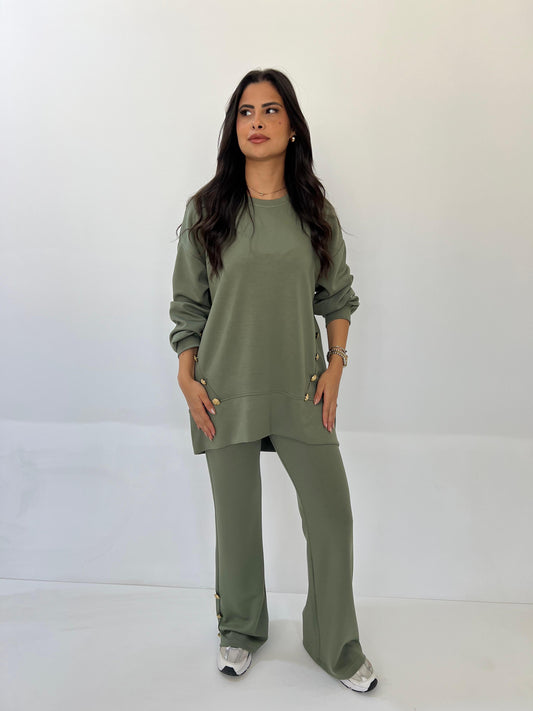 Modal Buttons Set In Olive