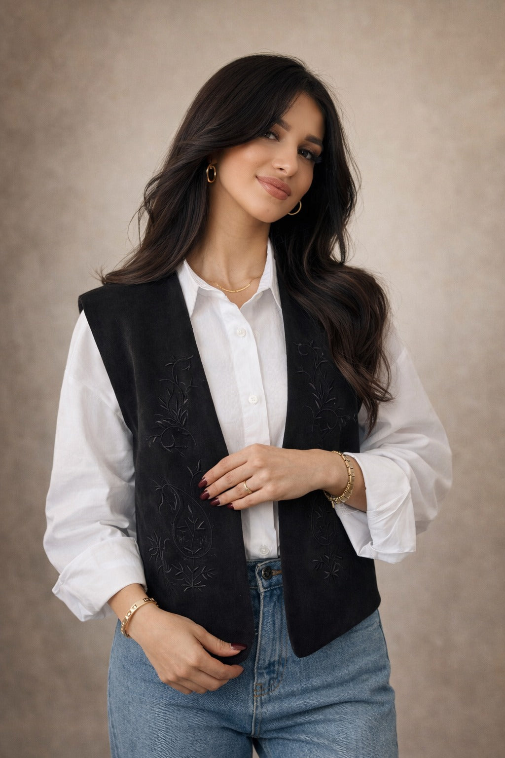 Embroidered vest