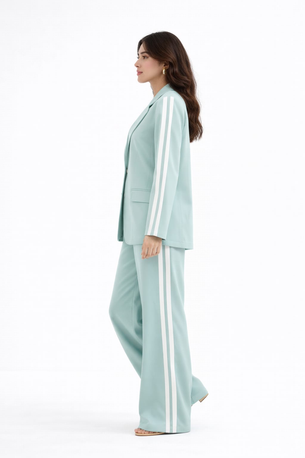 Side Strip Blazer Set