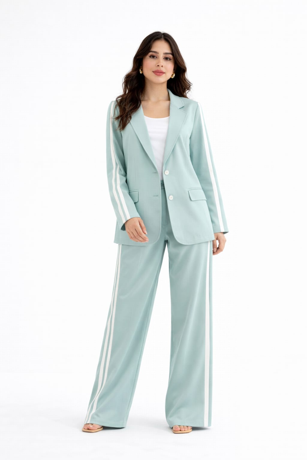 Side Strip Blazer Set