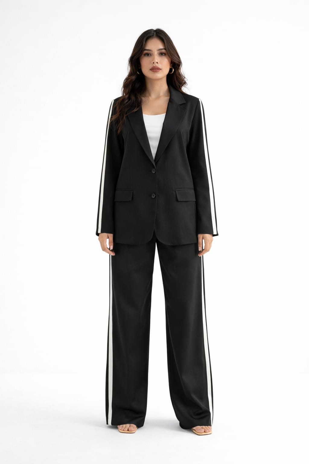 Side Strip Blazer Set