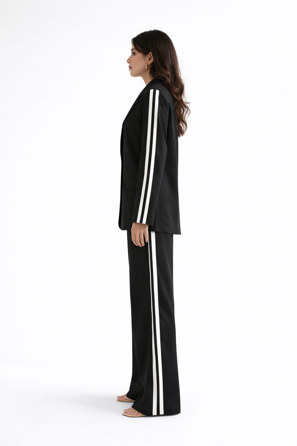 Side Strip Blazer Set