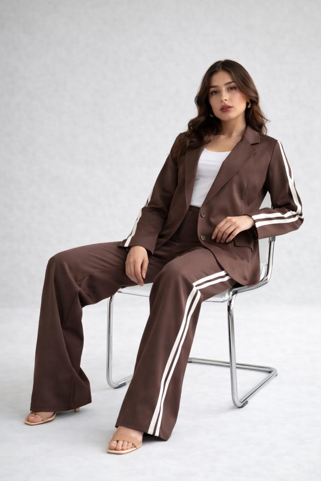 Side Strip Blazer Set