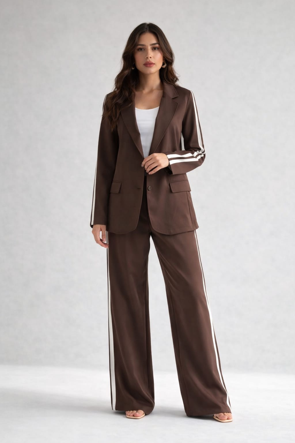 Side Strip Blazer Set