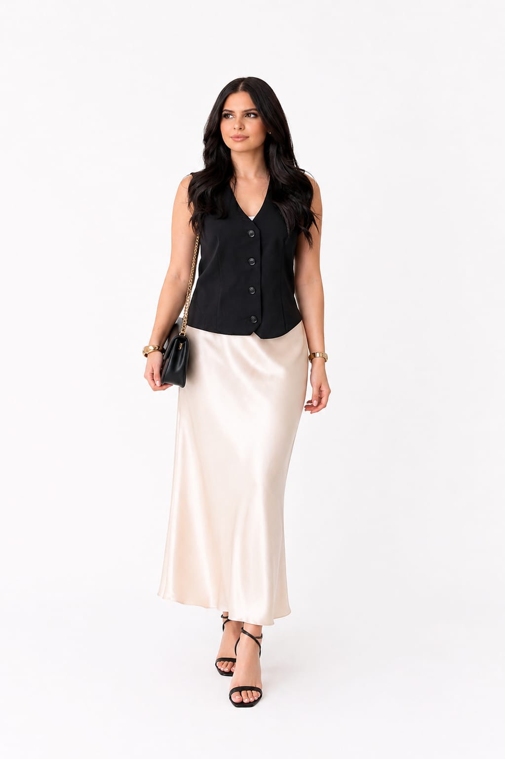 Crepe vest