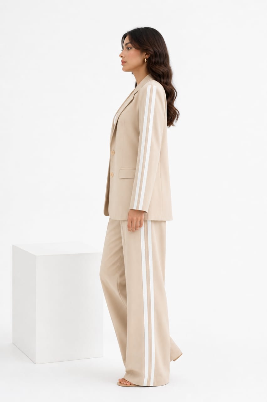 Side Strip Blazer Set