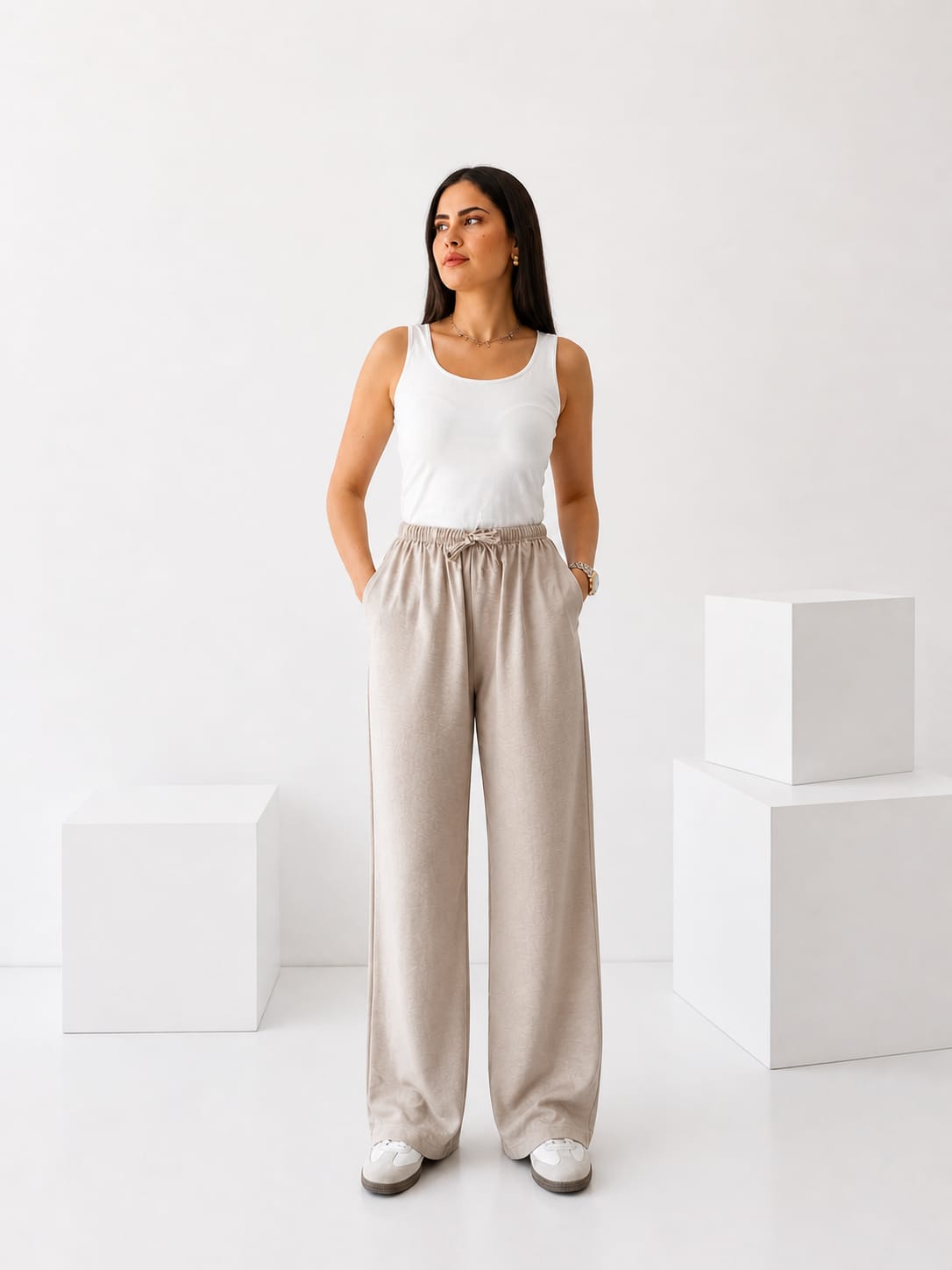 Wide Leg Linen Trousers
