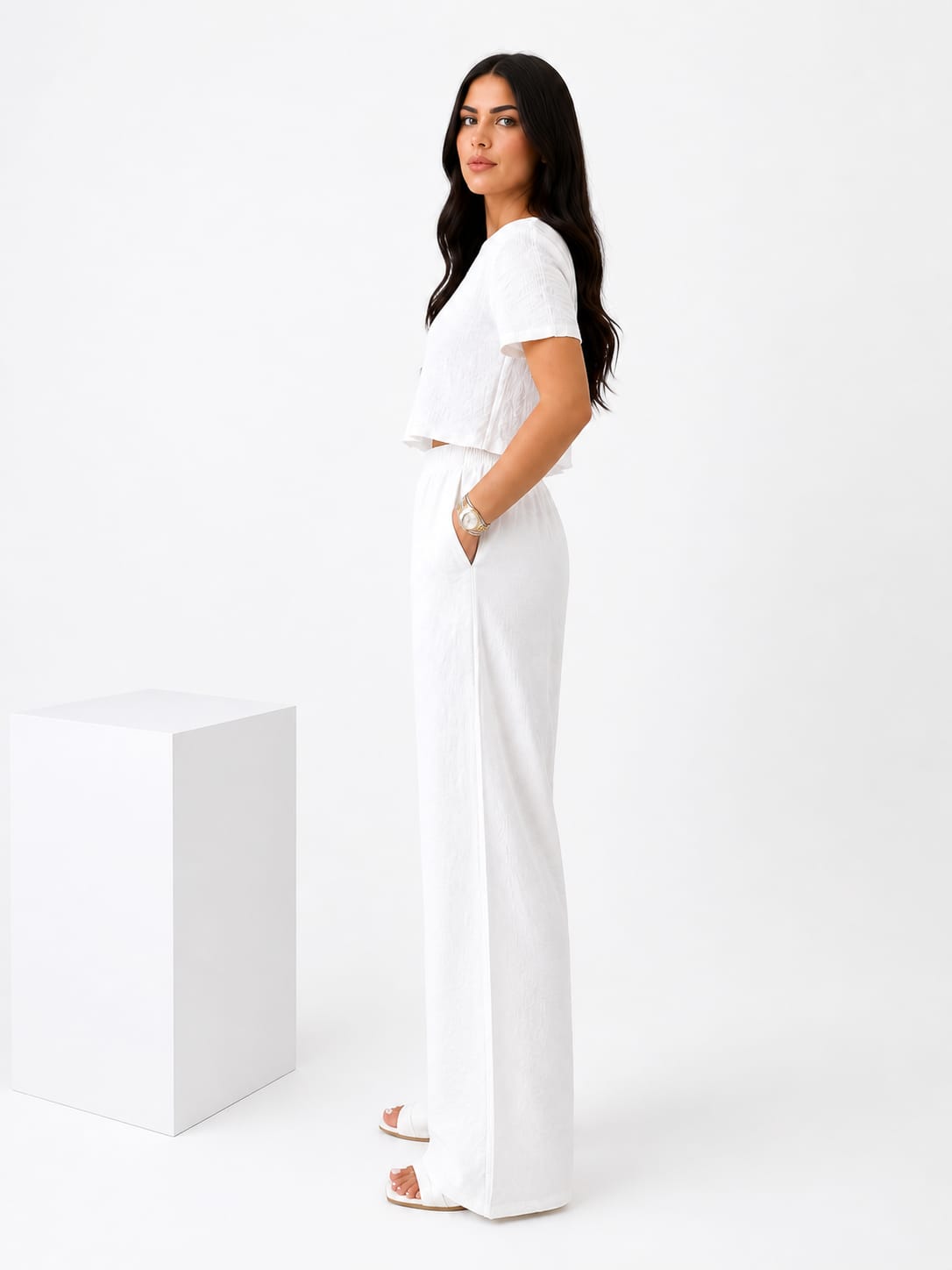 Wide Leg Linen Trousers