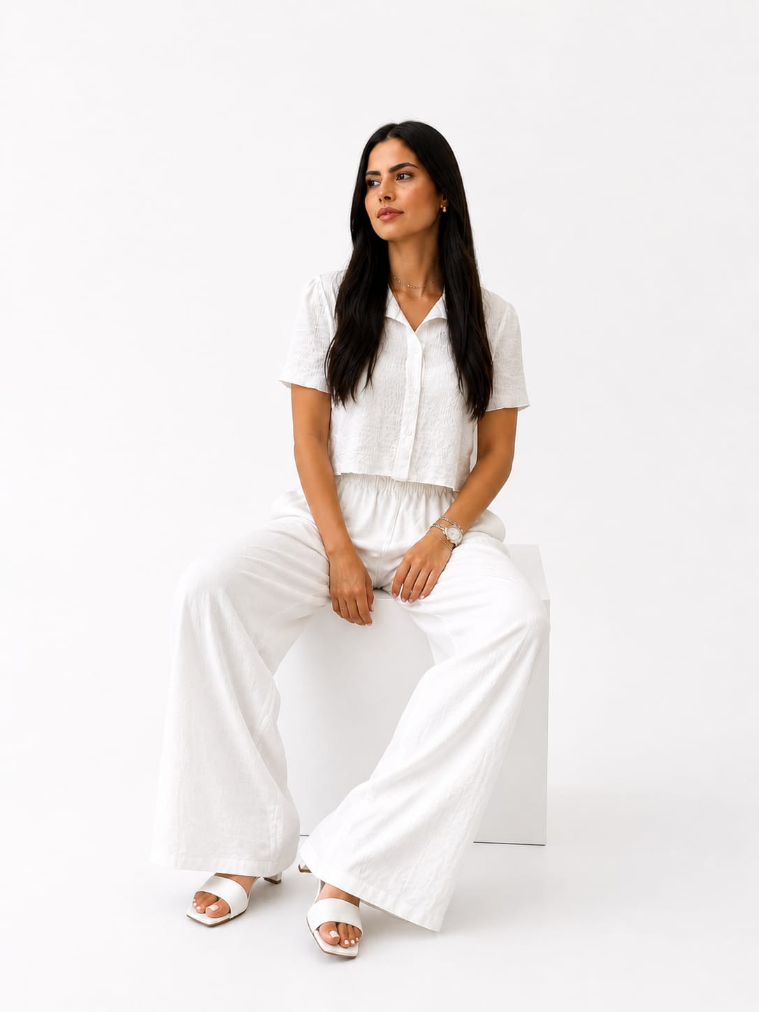 Wide Leg Linen Trousers