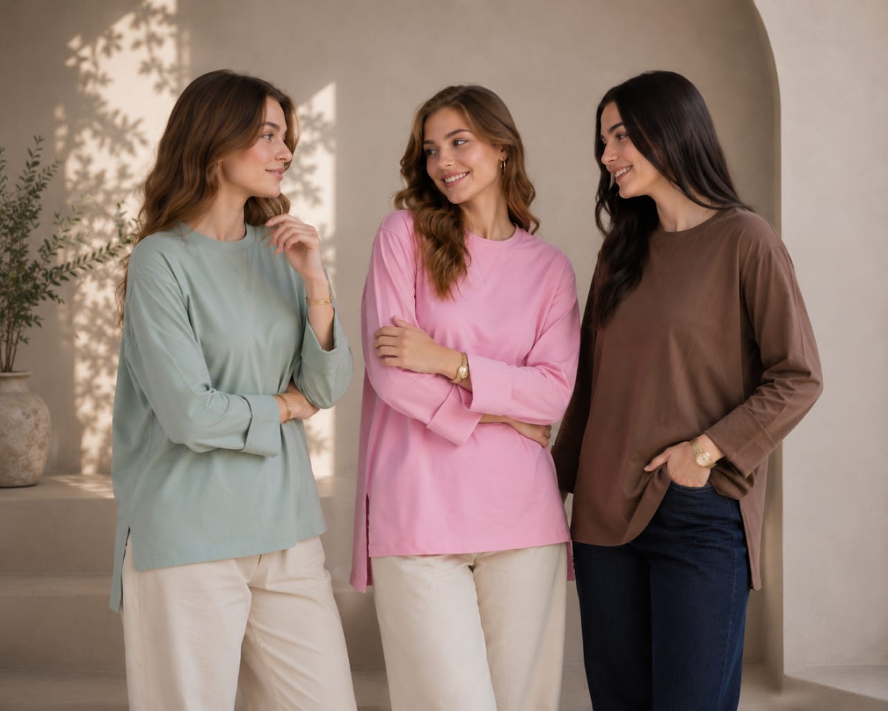 Folded Sleeves T-Shirt