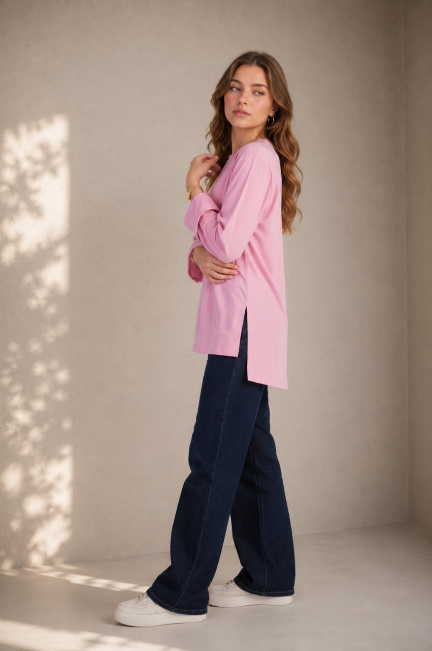 Folded Sleeves T-Shirt