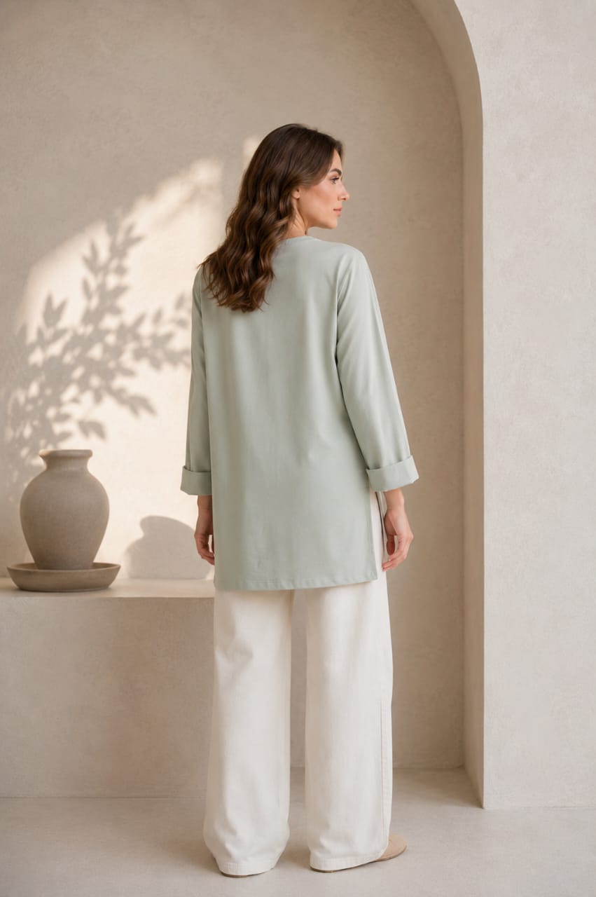 Folded Sleeves T-Shirt