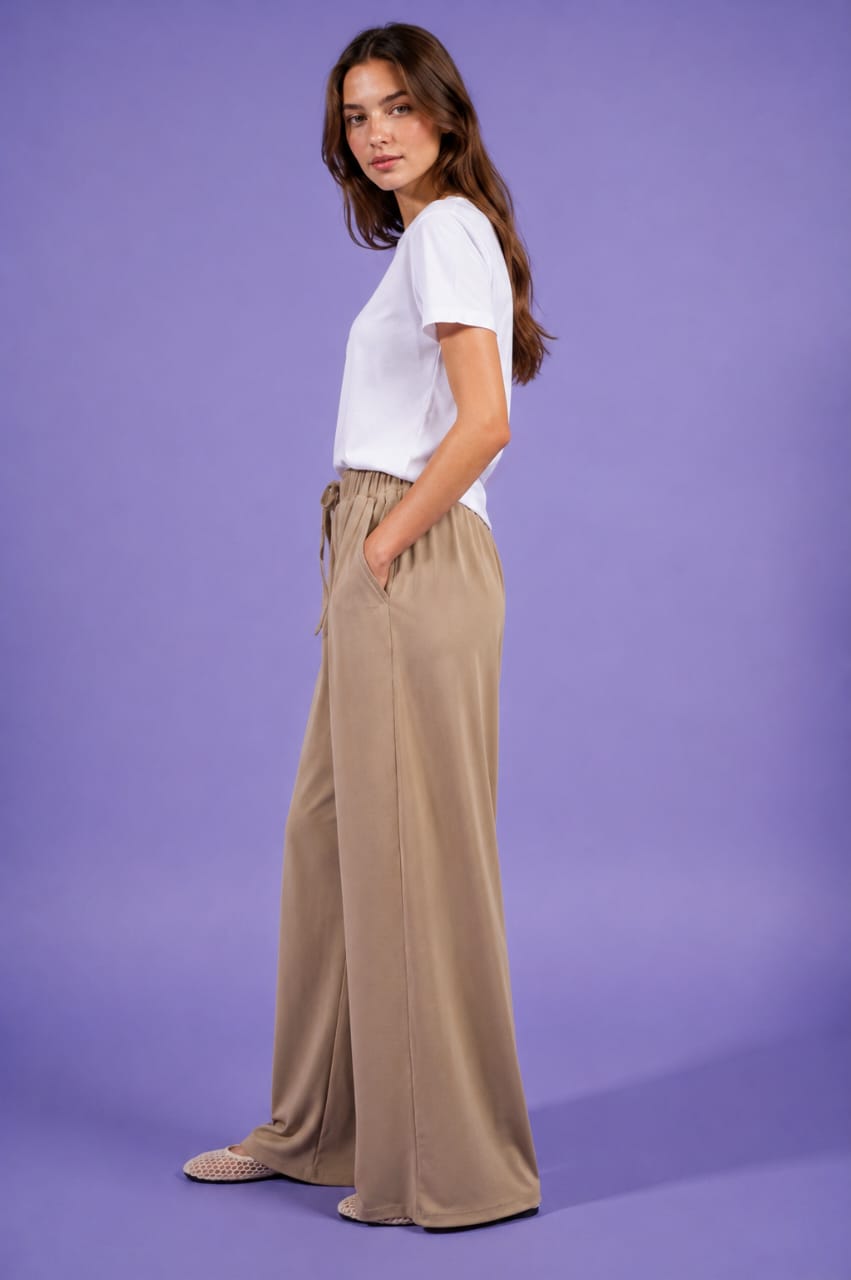 Ribbed Wide Leg Pants