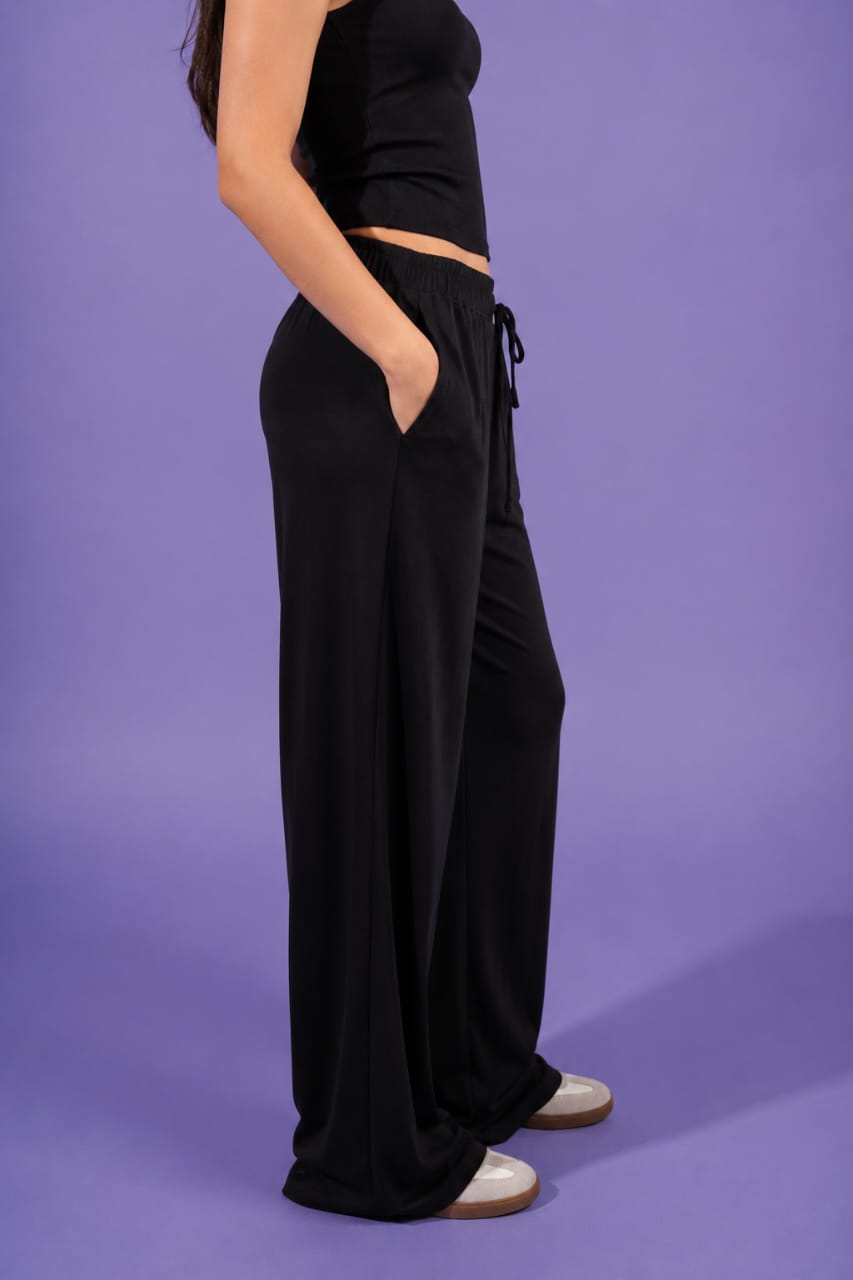 Ribbed Wide Leg Pants