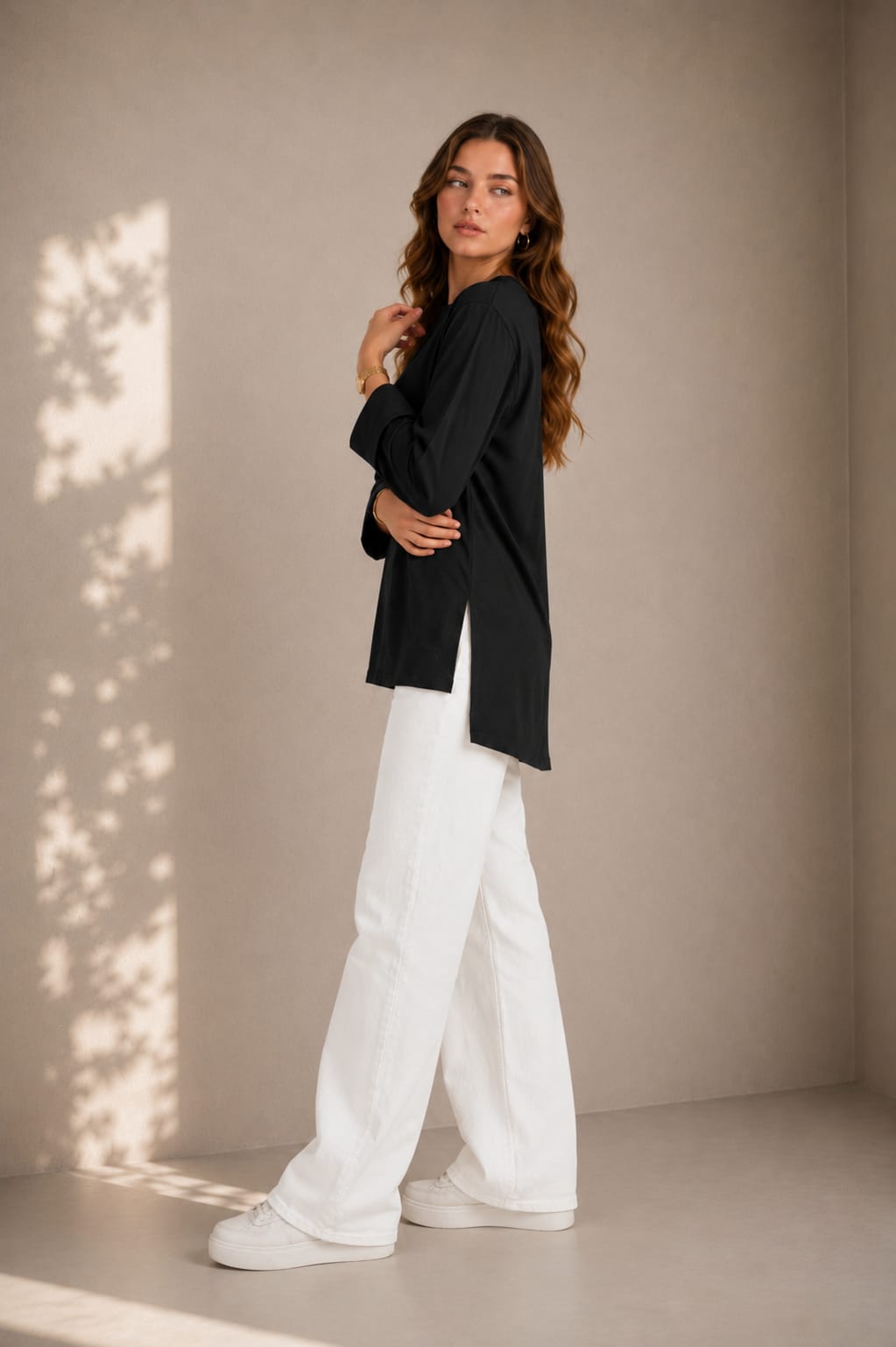 Folded Sleeves T-Shirt