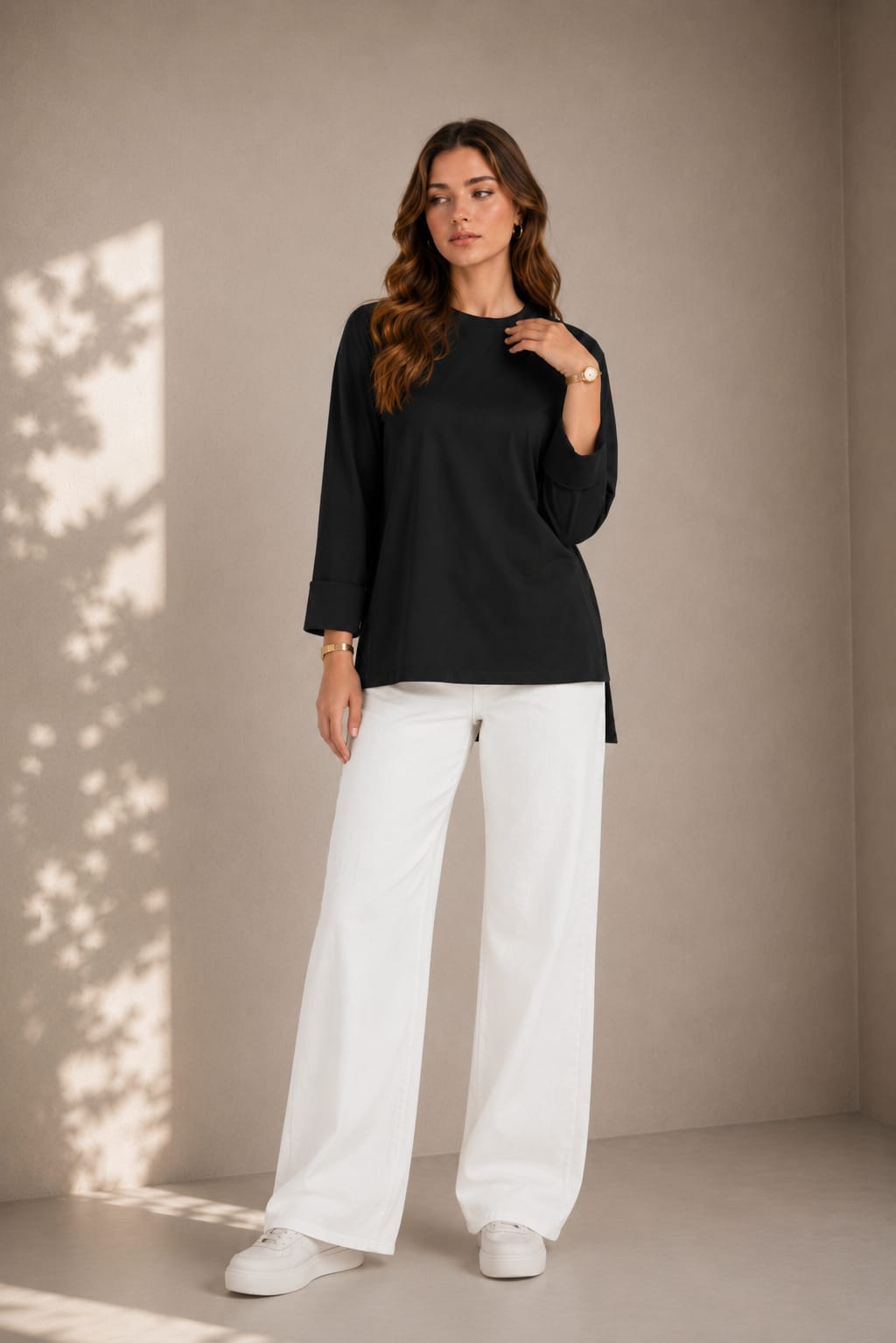 Folded Sleeves T-Shirt