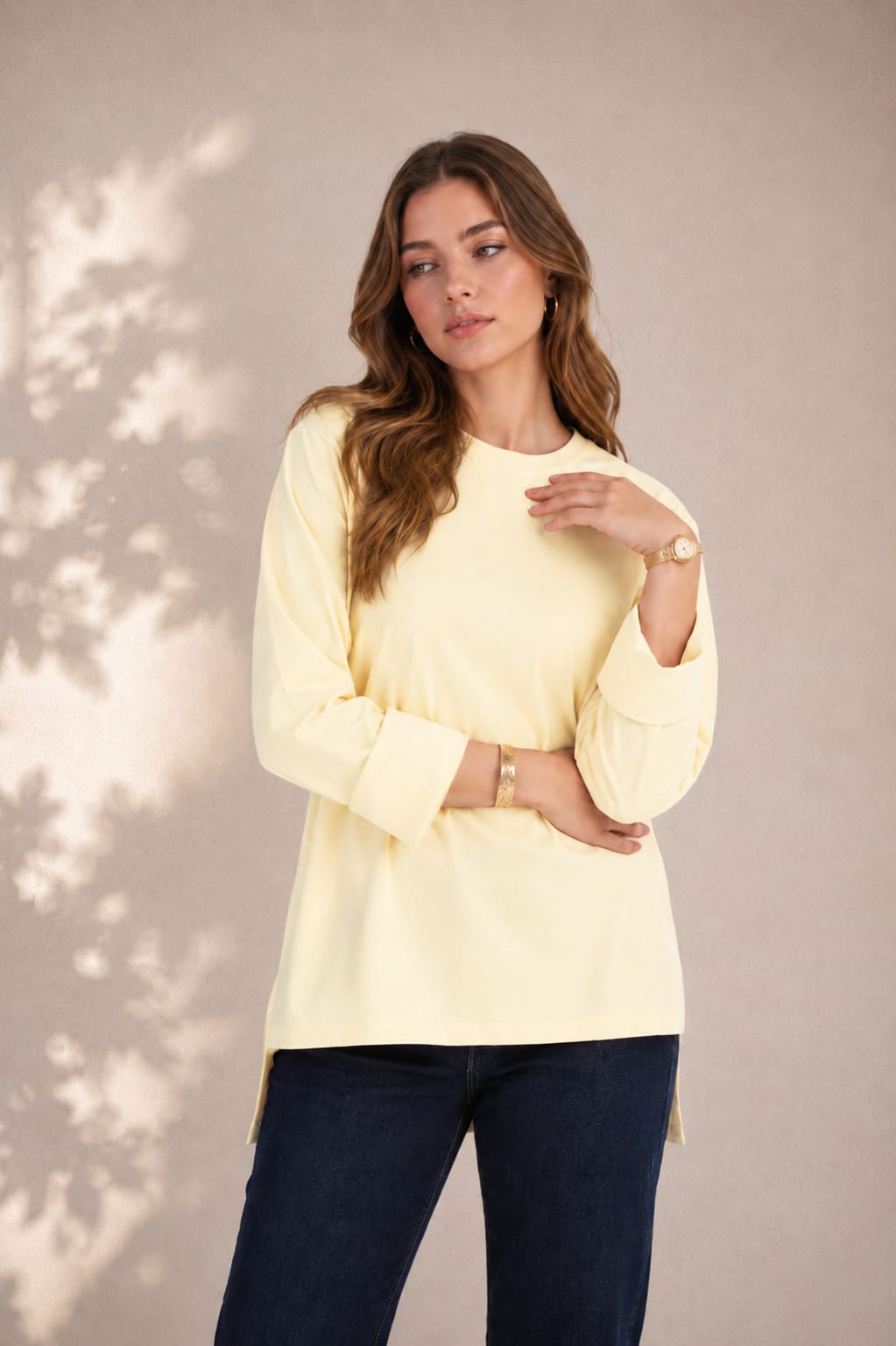 Folded Sleeves T-Shirt