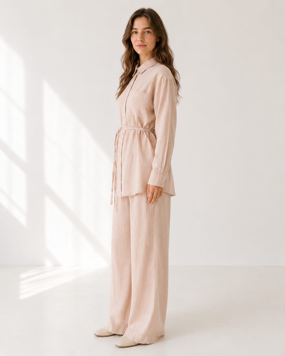 Shirt With Wide Leg Trousers set