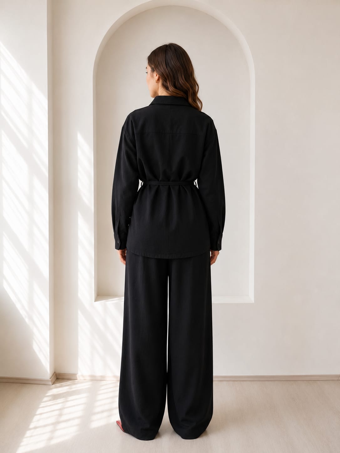Shirt With Wide Leg Trousers set