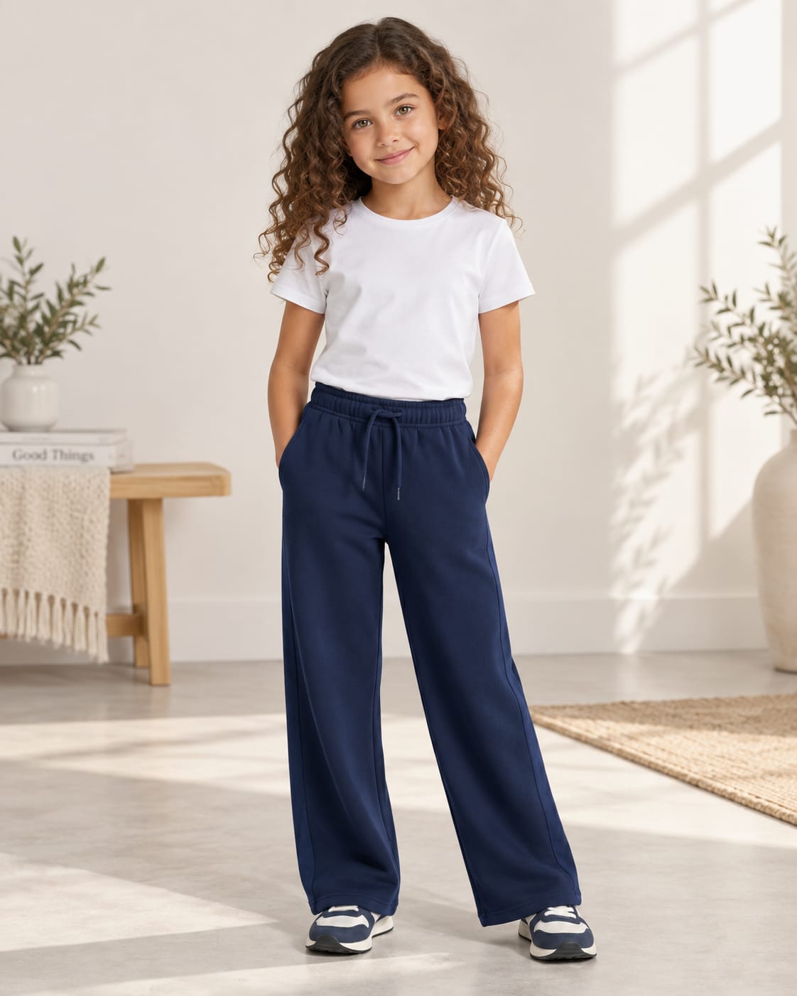 Straight leg trousers