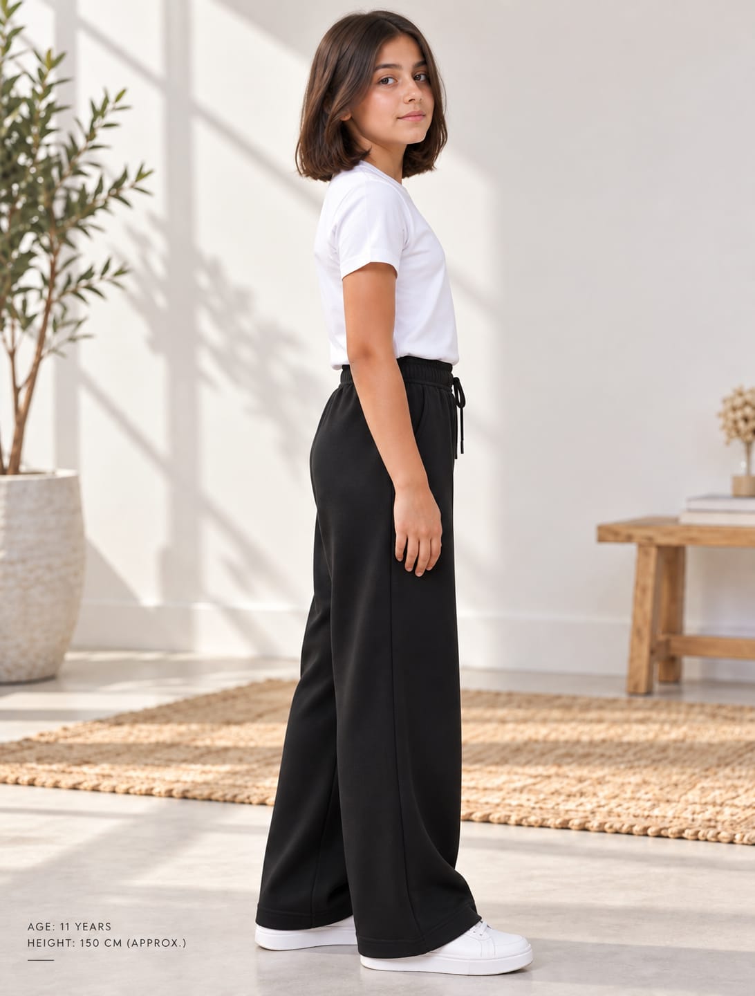 Straight leg trousers