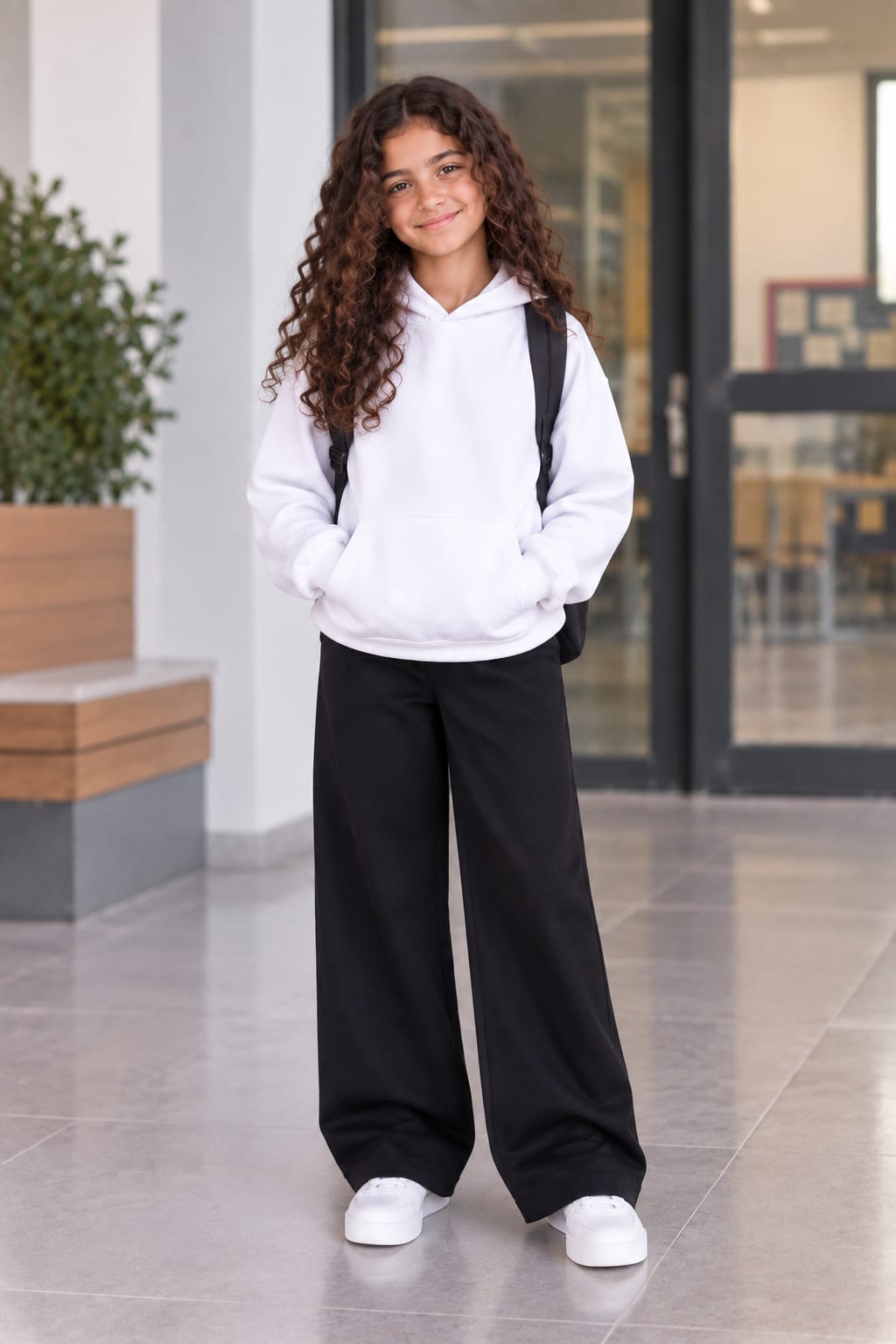 Cotton Wide Leg Trousers