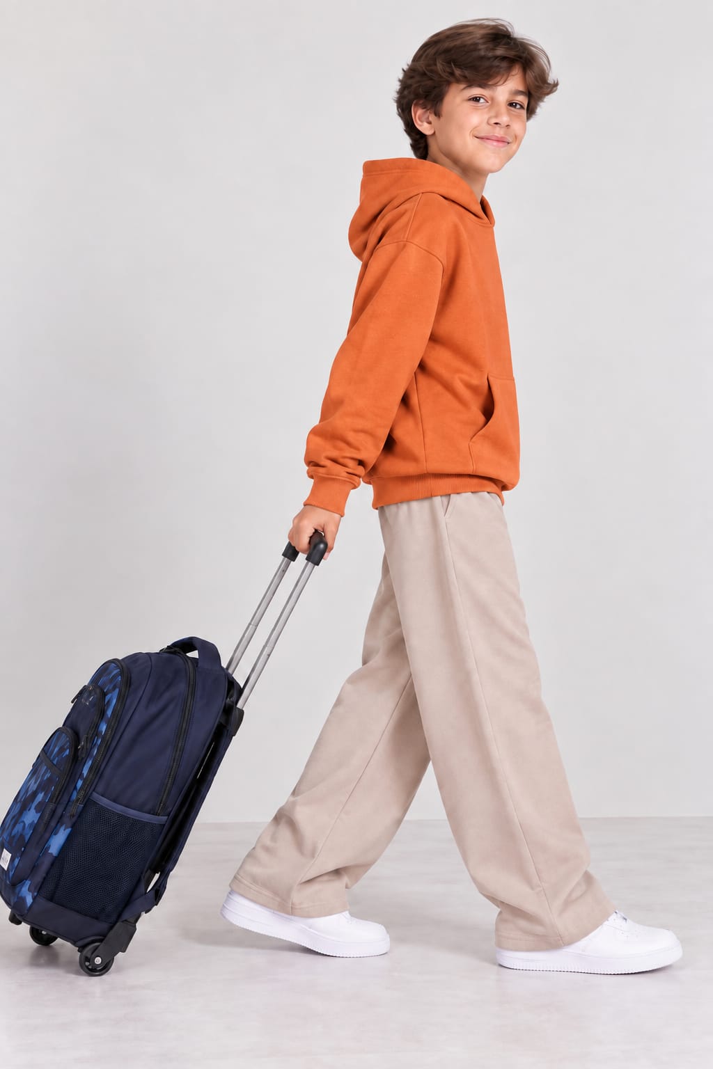 Cotton Wide Leg Trousers