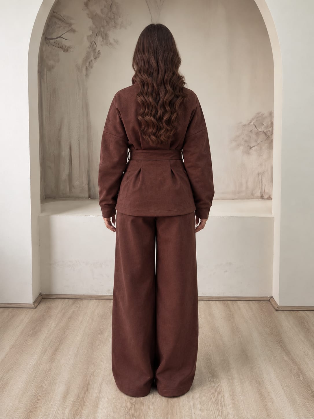Belted jacket set