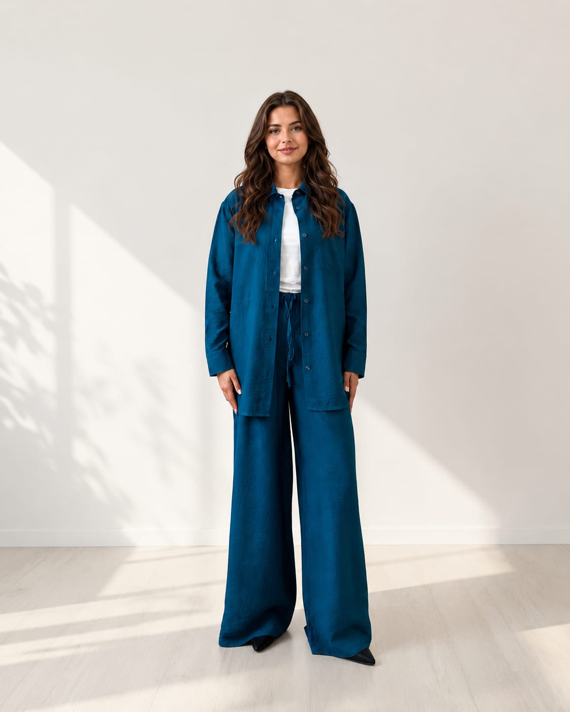 Shirt With Wide Leg Trousers set