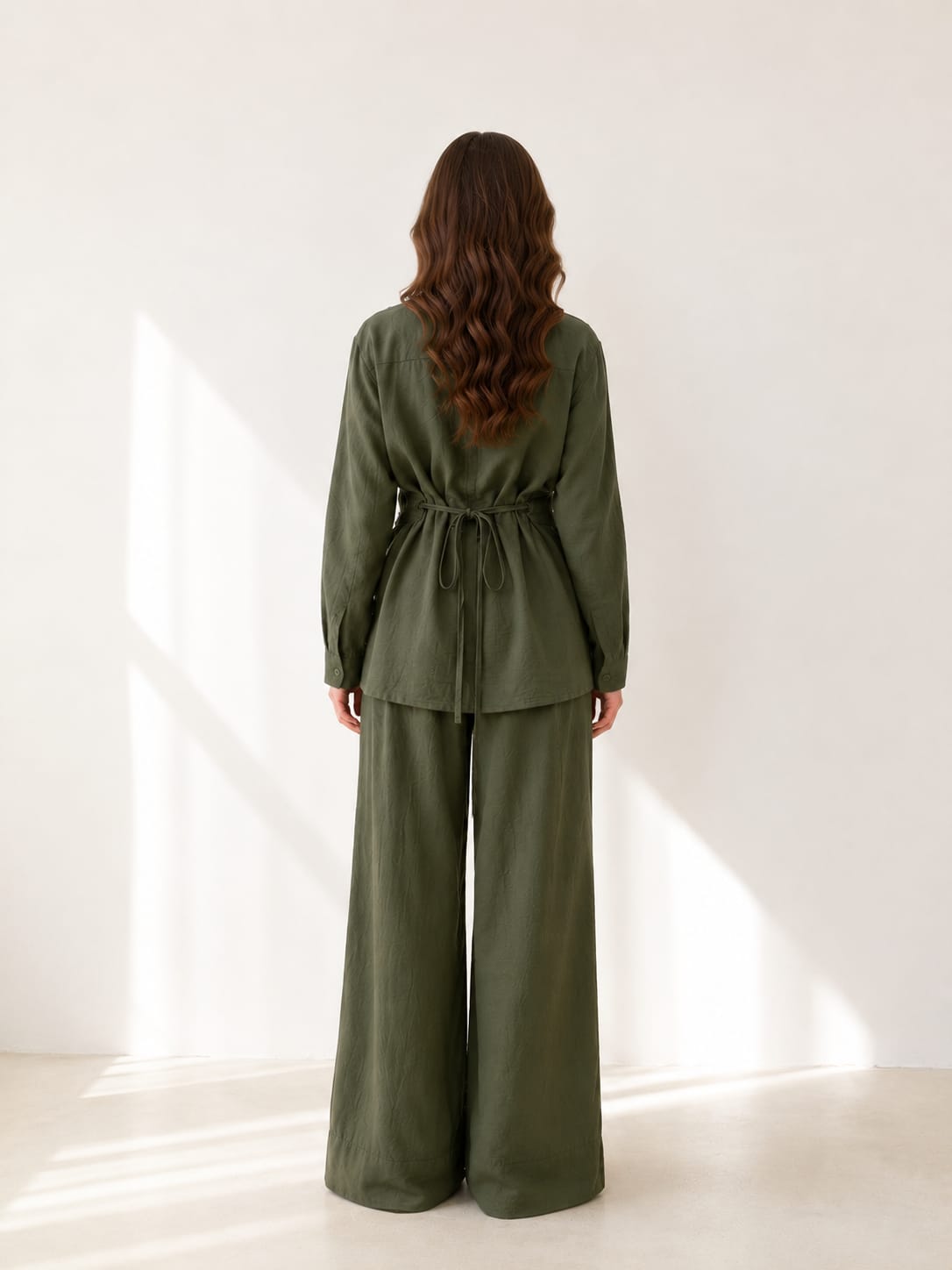 Shirt With Wide Leg Trousers set