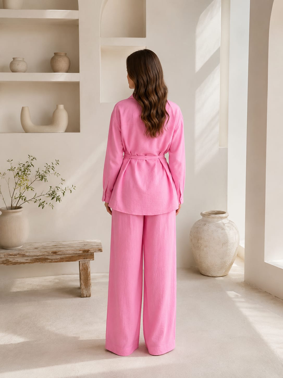 Shirt With Wide Leg Trousers set