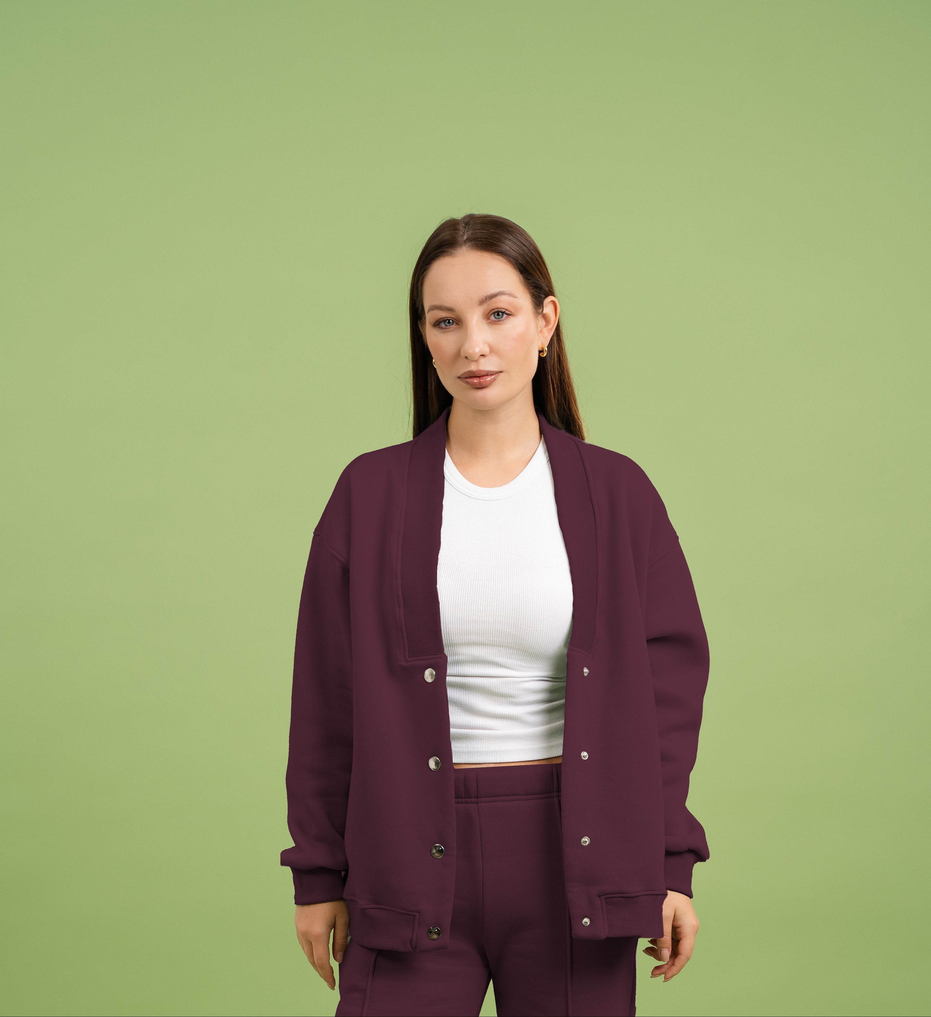 Dropped Shoulder Button Jacket