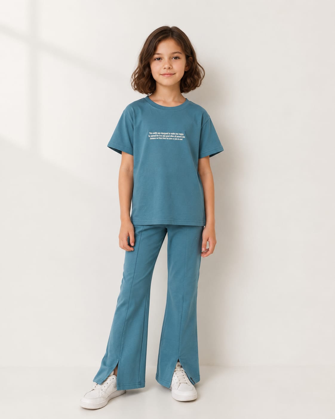 Girls Split Hem Flare Set