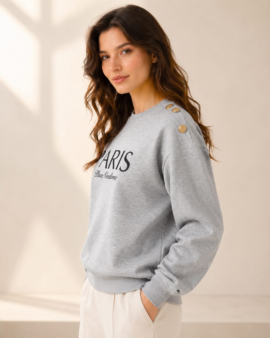 Everyday Paris Sweatshirt In Gray