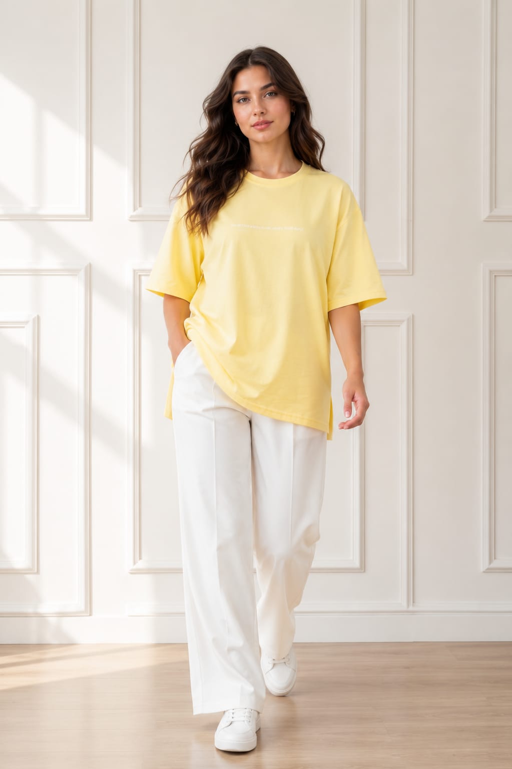Cotton Everyday T-Shirt In Yellow