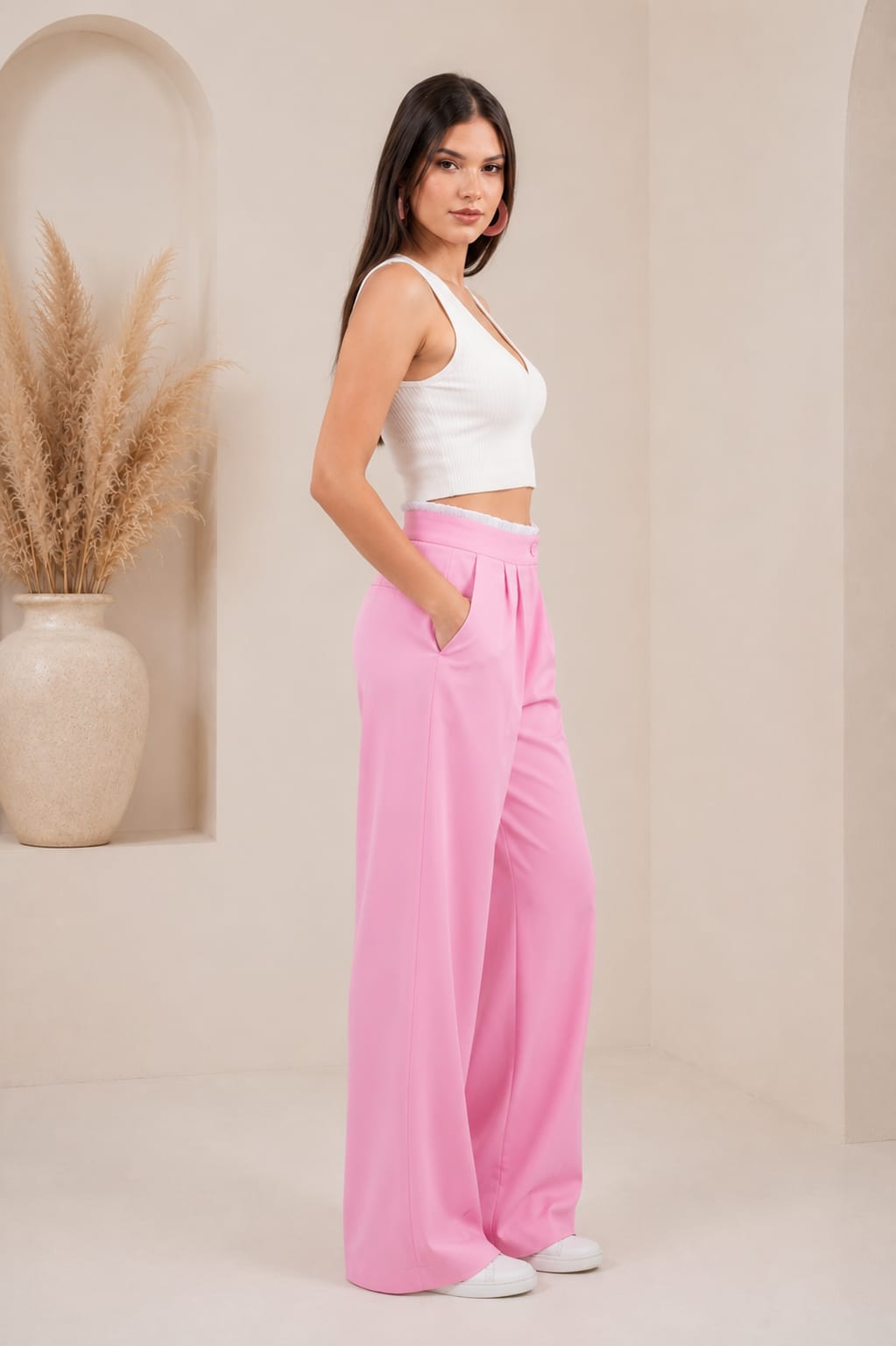High Waist Wide Leg Pants