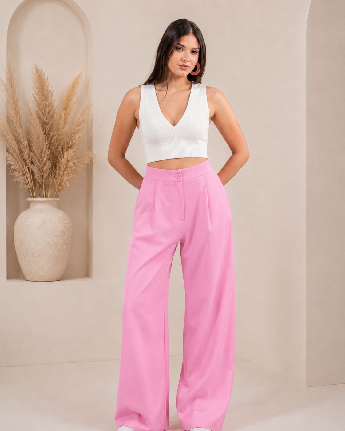 High Waist Wide Leg Pants