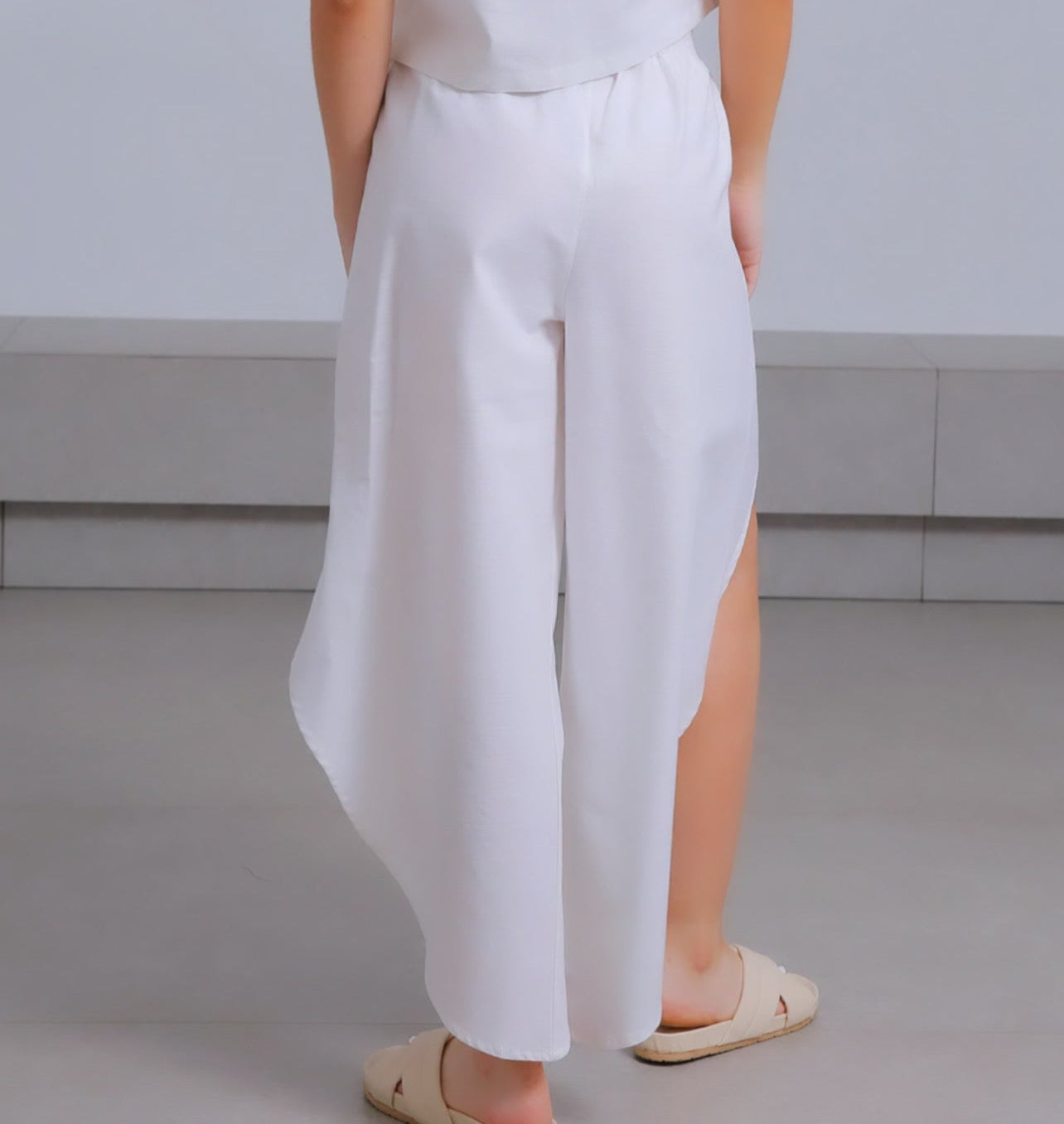Beach Cover up Pants In White