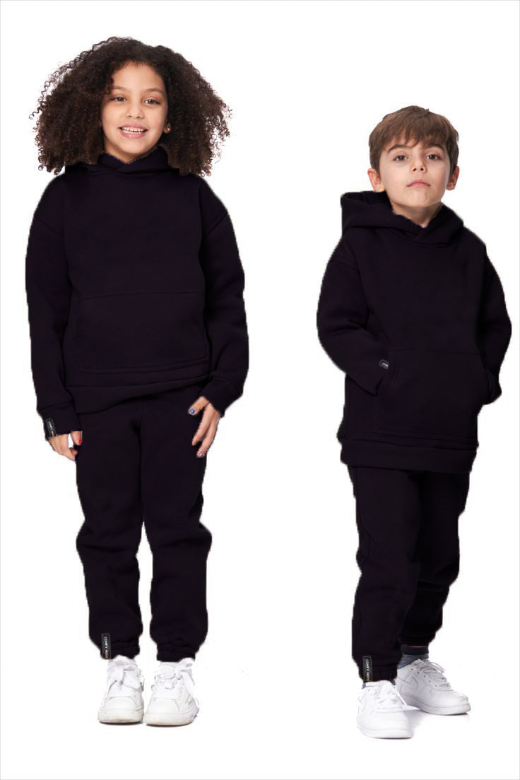 All In Black Kids Tracksuit