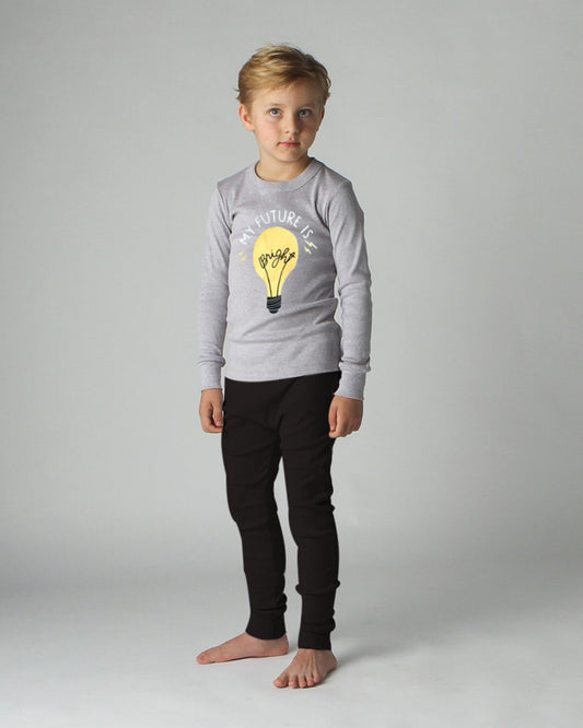 A- Printed Boys Pajama Set | Grey