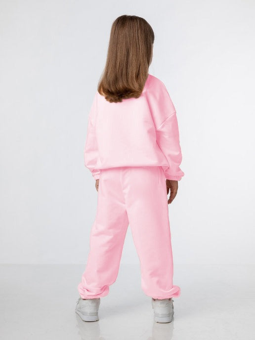 Baby Pink Girls Tracksuit